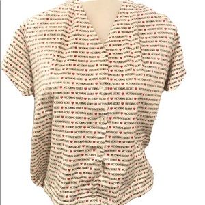 Victoria Secret PJ Top hearts